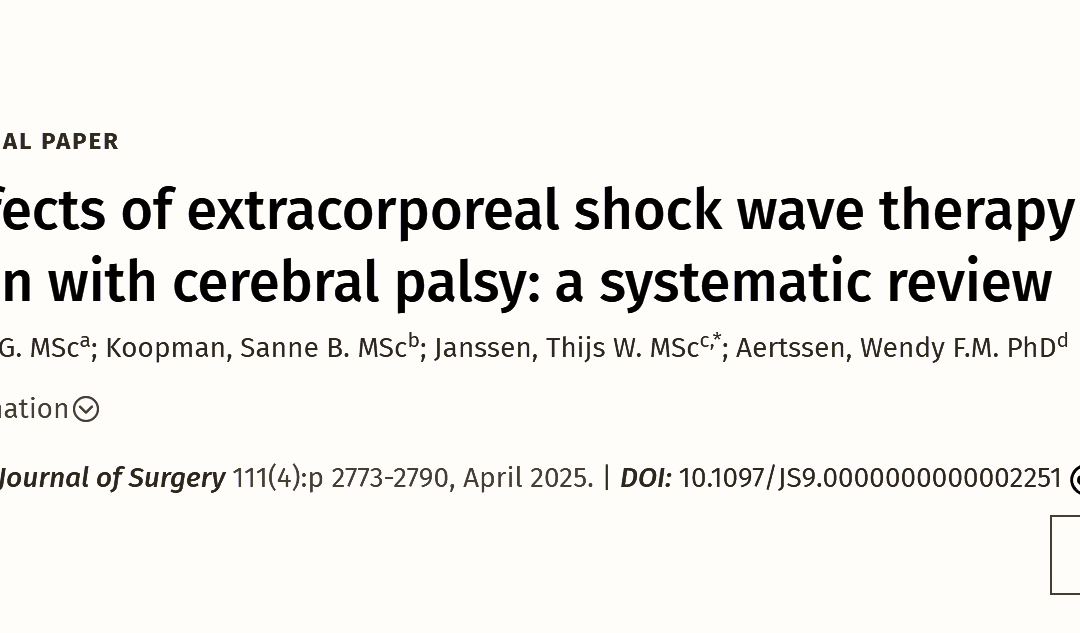 Shockwave therapy: literatuur onderzoek